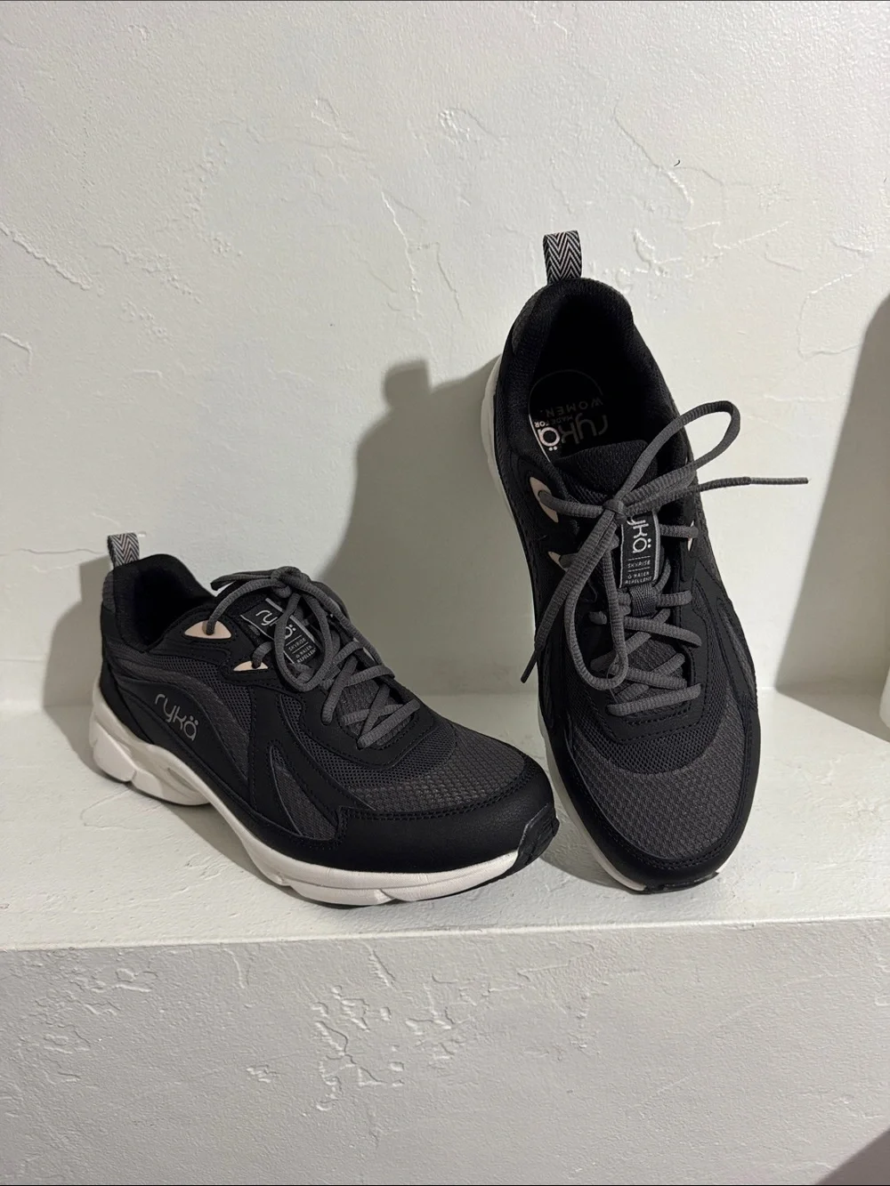 Ryka black Water-Repellent Walking Sneaker 9.5
